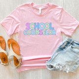 School Counselor Bookworm Back to School Pastel Colors Digital Download