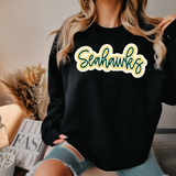 Seahawks Outline Polka Dot Digital Download