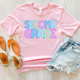 Second Grade Bookworm Back to School Pastel Colors Digital Download