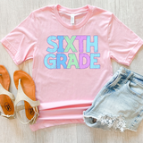 Sixth Grade Bookworm Back to School Pastel Colors Digital Download