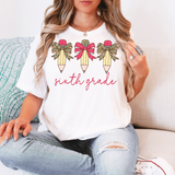 Sixth Grade Leopard Pink Glitter Pencil Trio Digital Download