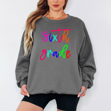 Back To School Multi Color Sixth Grade PNG Digital Download