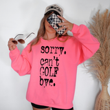 Sorry Can't Golf Bye Mystery Black Digital Download