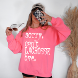 Sorry Can't Lacrosse Bye Mystery White Digital Download