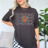 Spartans Basketball Bow Team Repeat Light Gray Digital Download