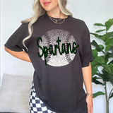 Spartans Dark Green Baseball Halftone Digital Download