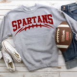 Spartans Maroon Football Arched Digital Download