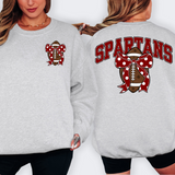 Spartans Maroon Football Arched Team Bow Digital Download
