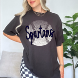 Spartans Navy Baseball Halftone Digital Download