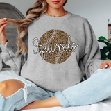 Squirrels Leopard Baseball White & Black Digital Download