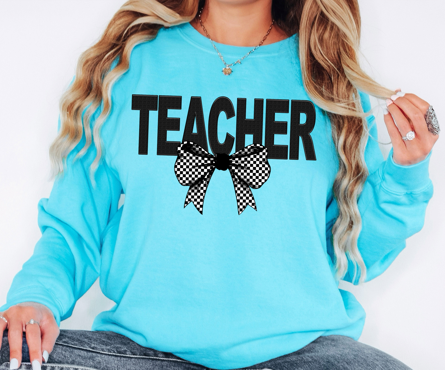 Teacher Coquette Checker Bow Digital Download