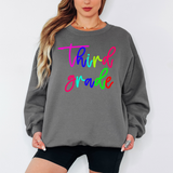 Back To School Multi Color Third Grade PNG Digital Download