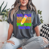 Third Grade Teacher Bookworm Repeat Solid Pencil Digital Download