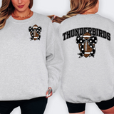 Thunderbirds Black Football Arched Team Bow Digital Download