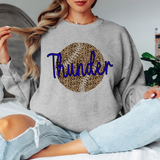 Thunder Leopard Baseball Royal Blue & Black Digital Download