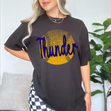 Thunder Royal Blue Softball Halftone Digital Download
