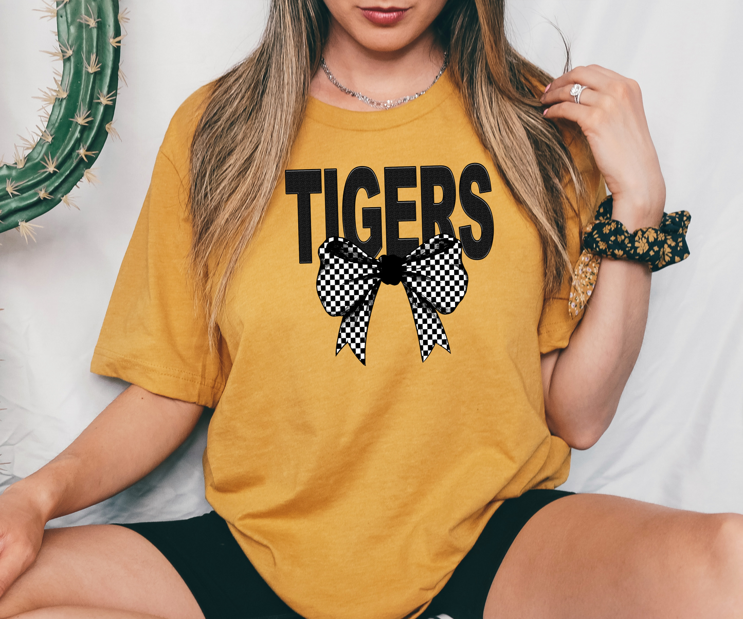 Tigers Coquette Checker Bow Digital Download