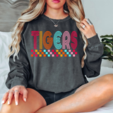 Retro Colorful Tigers PNG Digital Download