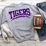 Tigers Purple Football Arched Digital Download