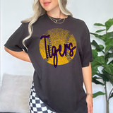 Tigers Purple Softball Halftone Digital Download