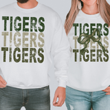 Tigers Repeat Camo Green Bow Digital Download