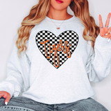 Tigers Retro Checker Heart Digital Download