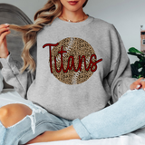 Titans Leopard Baseball Maroon & Black Digital Download