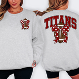 Titans Maroon Football Arched Team Bow Digital Download