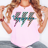 Toppers Retro Bolt Checker Teams Neon Outline Digital Download