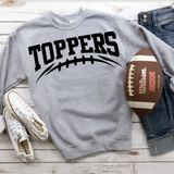 Toppers Black Football Arched Digital Download