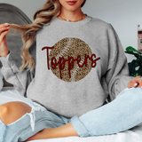 Toppers Leopard Baseball Maroon & Black Digital Download