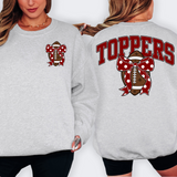 Toppers Maroon Football Arched Team Bow Digital Download