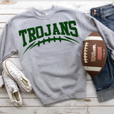 Trojans Dark Green Football Arched Digital Download