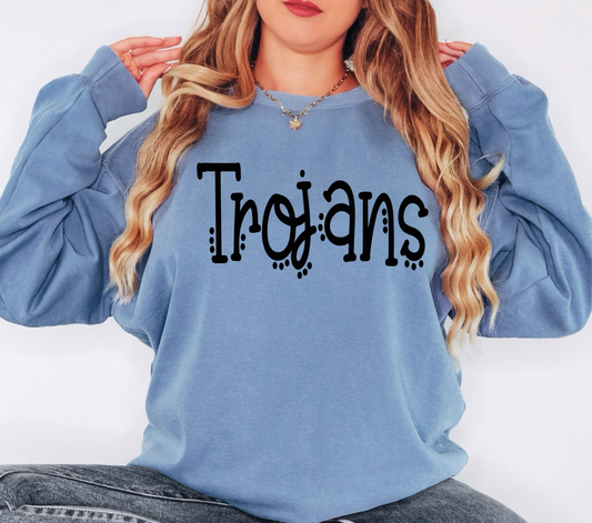Trojans Dotted Doodle PNG Digital Download