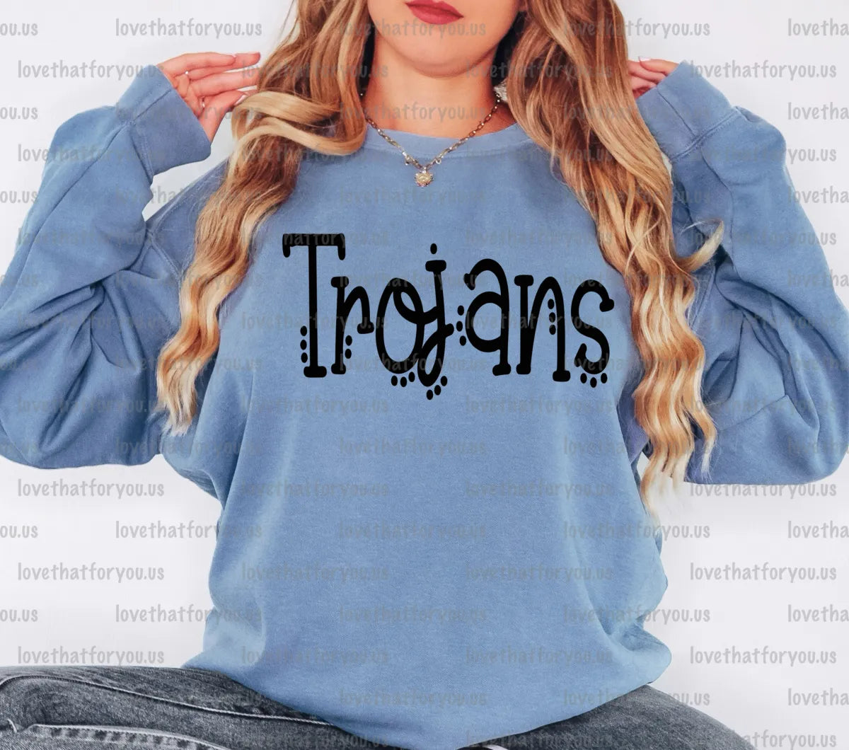 Trojans Dotted Doodle Digital Download