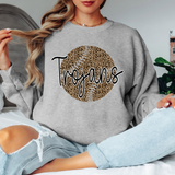 Trojans Leopard Baseball Black & White Digital Download