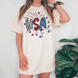 USA Faux Glitter Fireworks PNG