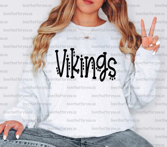 VIkings Dotted Doodle Digital Download