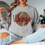 Vikings Leopard Baseball Red & Black Digital Download