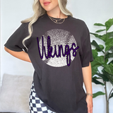 Vikings Purple Baseball Halftone Digital Download