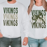Vikings Repeat Camo Green Bow Digital Download