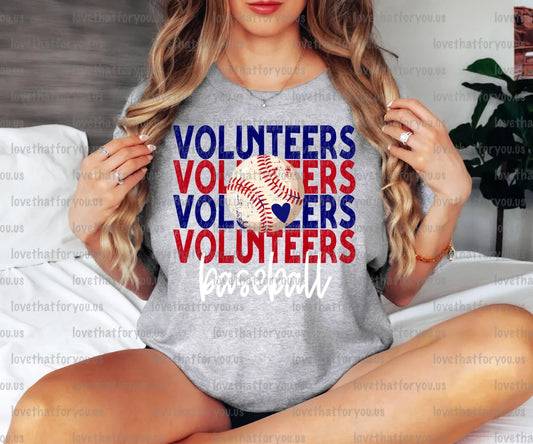 Volunteers Baseball Repeating Digital Download