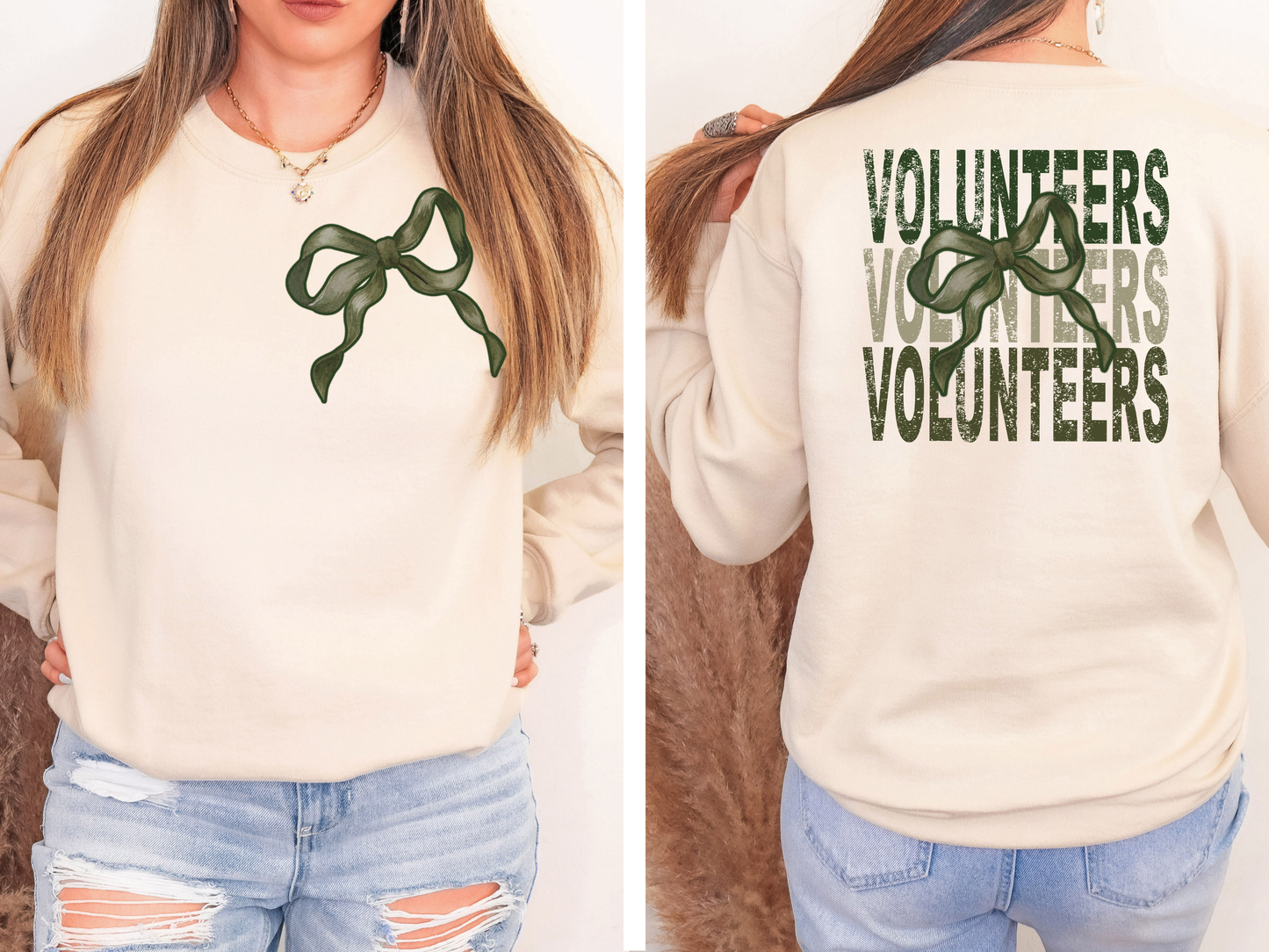 Volunteers Repeat Camo Green Bow Digital Download
