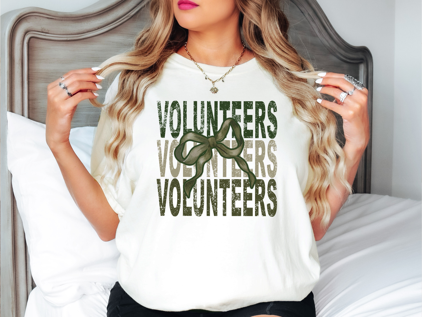 Volunteers Repeat Camo Green Bow Digital Download