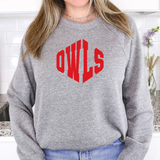 Owls Warped Two Color Game Day Digital Download
