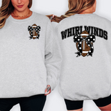 Whirlwinds Black Football Arched Team Bow Digital Download