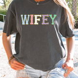 Faux Chenille Wifey PNG Digital Download x2 (White and Color files included)