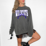 Wildcats Team Arch with Bow White/Royal Blue Digital Download