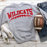 Wildcats Red Football Arched Digital Download