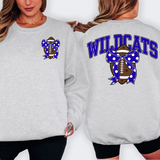 Wildcats Royal Blue Football Arched Team Bow Digital Download